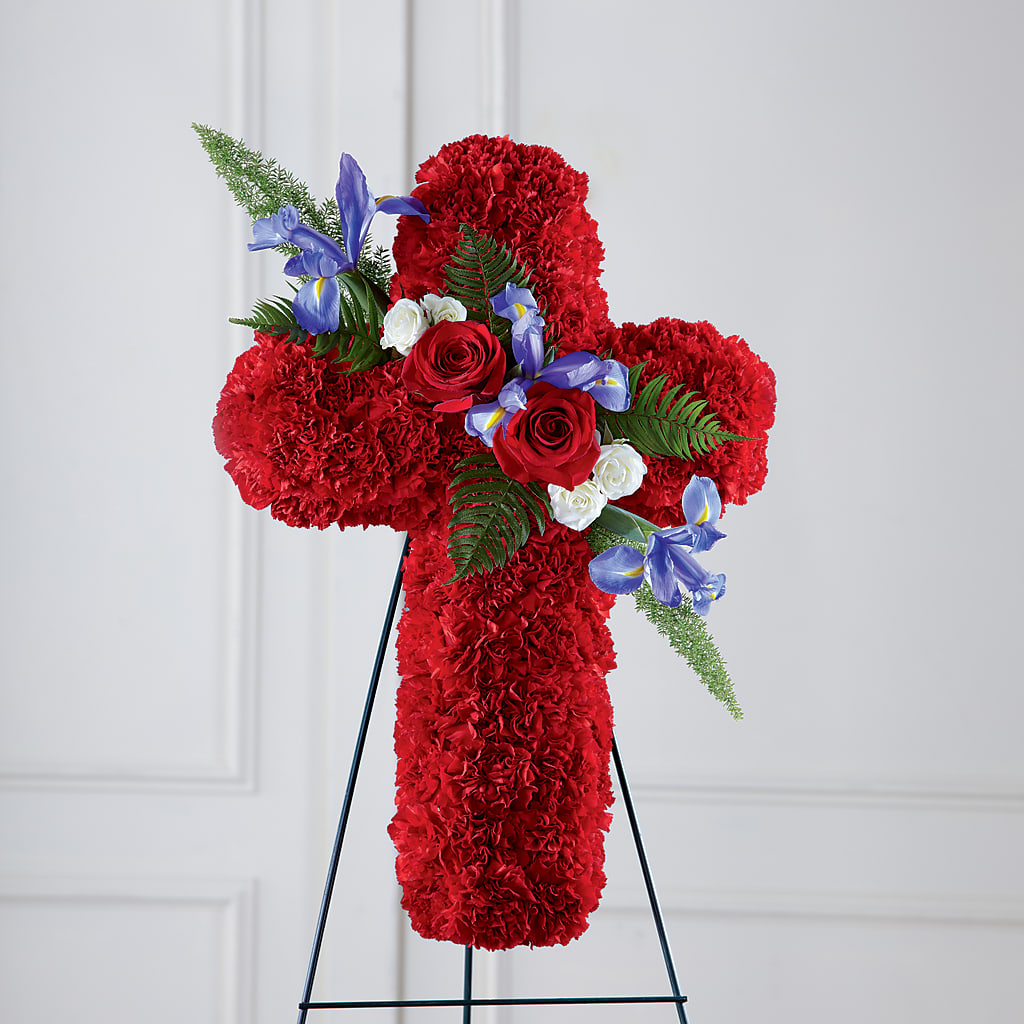 Faithful Hero Floral Cross – BELKY'S FLORIST, Rock Hill SC