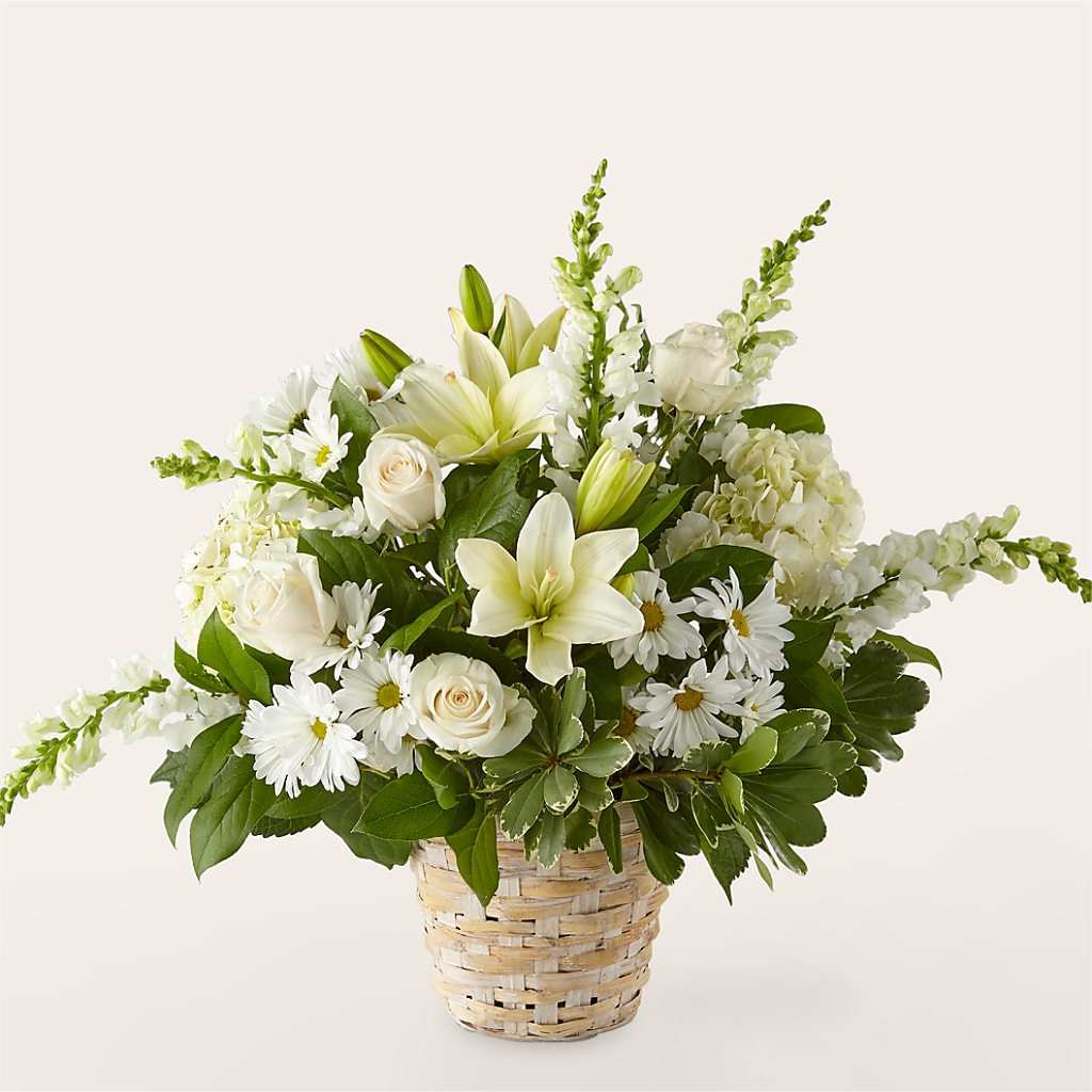 Ivory Elegance Floral Basket – BELKY'S FLORIST, Rock Hill SC