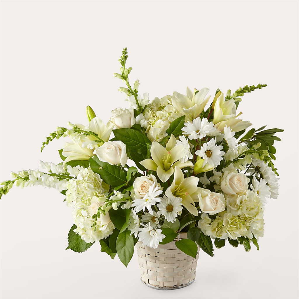 Ivory Elegance Floral Basket – BELKY'S FLORIST, Rock Hill SC
