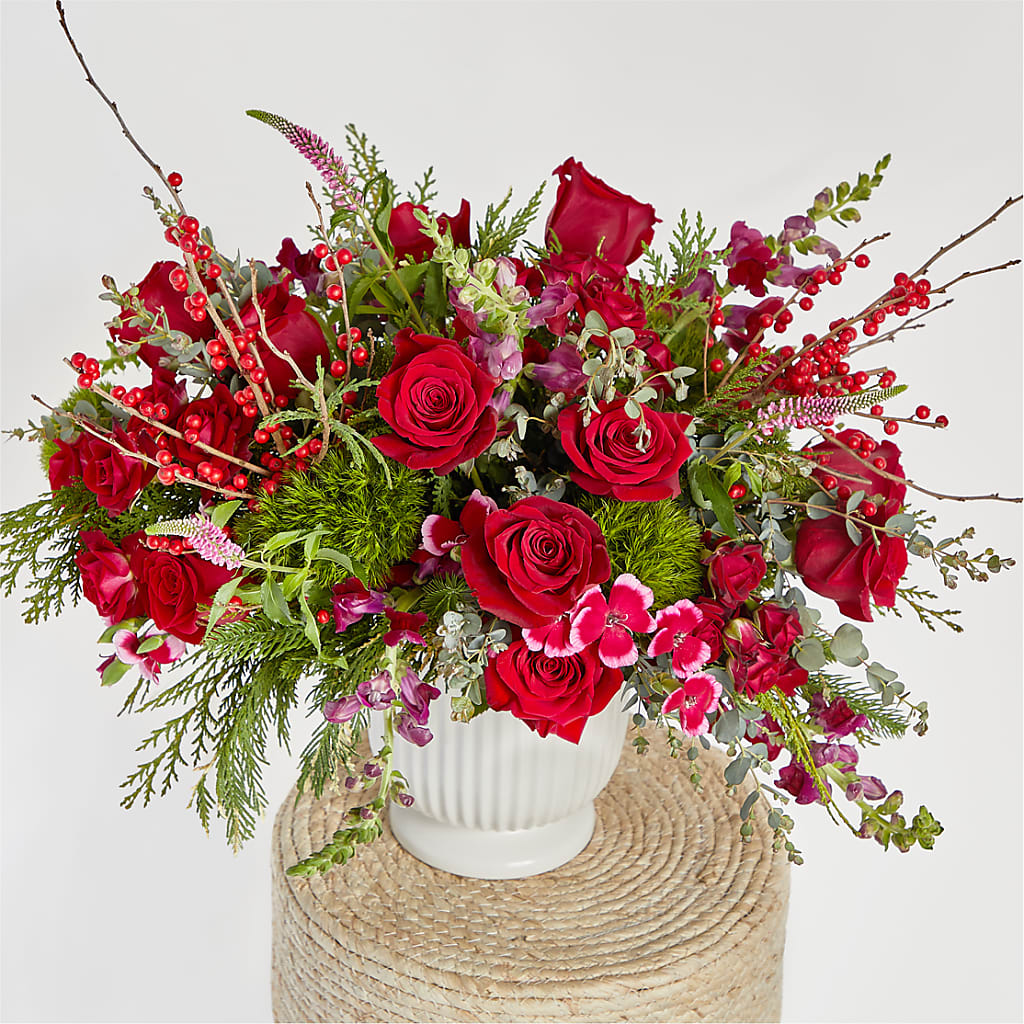 Big Red Bow Bouquet – BELKY'S FLORIST, Rock Hill SC