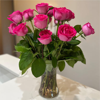 Long Stem Pink Rose Bouquet – BELKY'S FLORIST, Rock Hill SC
