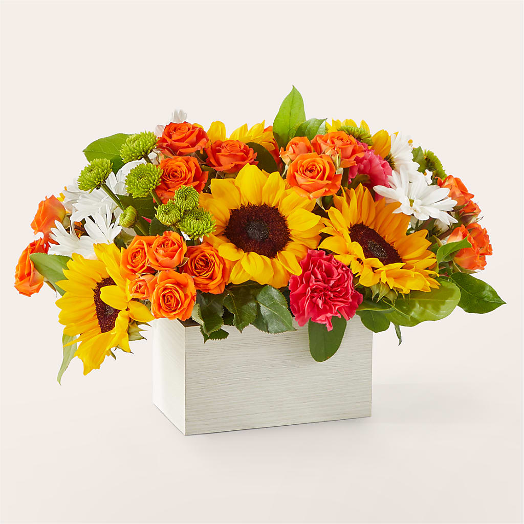 Sun-drenched Blooms Box Bouquet – BELKY'S FLORIST, Rock Hill SC