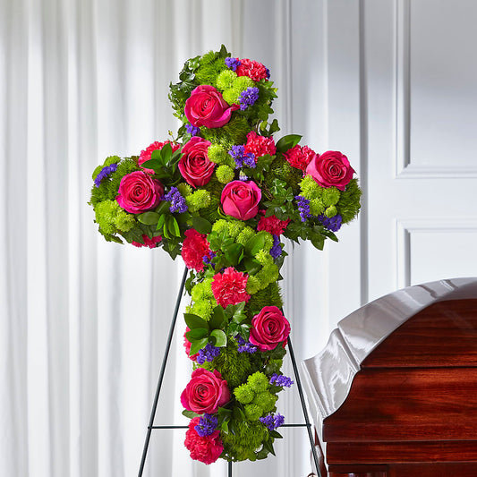Tribute Rose Floral Cross – BELKY'S FLORIST, Rock Hill SC
