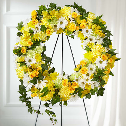 Golden Remembrance Wreath – BELKY'S FLORIST, Rock Hill SC