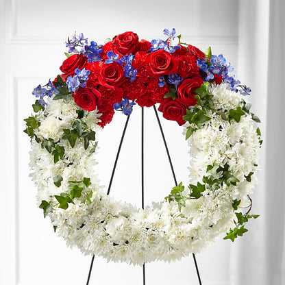Patriotic Passion Wreath – BELKY'S FLORIST, Rock Hill SC