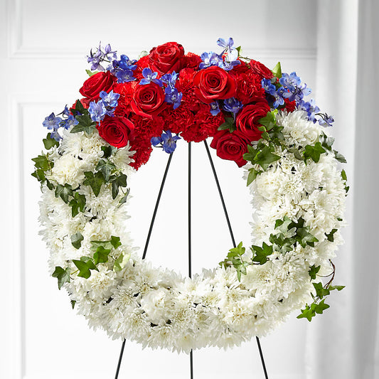 Patriotic Passion Wreath – BELKY'S FLORIST, Rock Hill SC