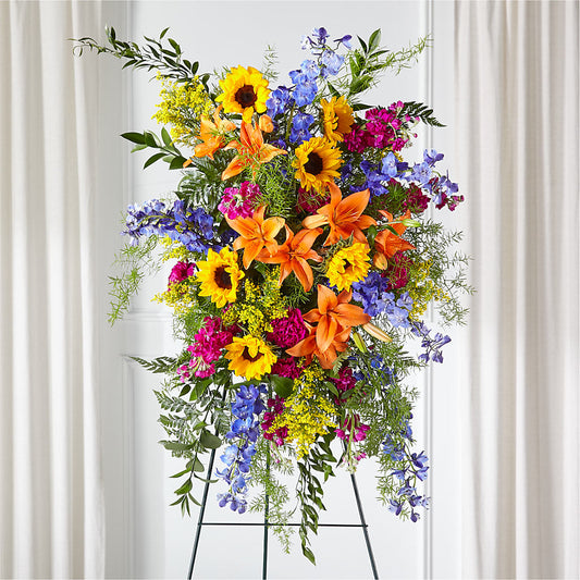 Sunlit Memories Standing Spray (Standard) – BELKY'S FLORIST, Rock Hill SC