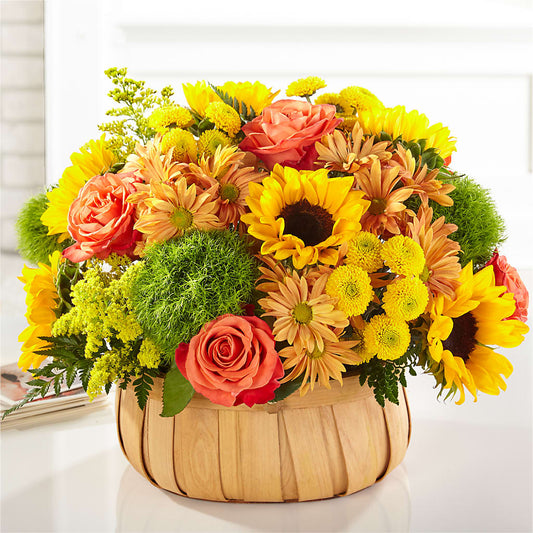 Harvest Sunflower Basket – BELKY'S FLORIST, Rock Hill SC