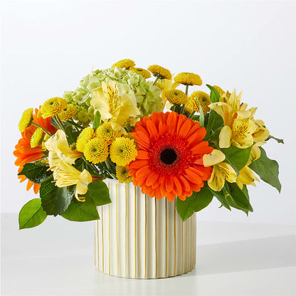 Autumn Sunshine Bouquet with Ivory Vase – BELKY'S FLORIST, Rock Hill SC
