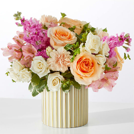 Paradise Bouquet with Ivory Vase – BELKY'S FLORIST, Rock Hill SC