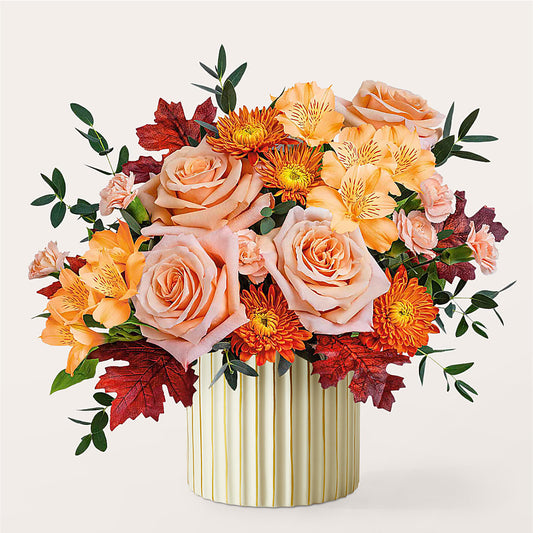 Spiced Latte Bouquet with Ivory Vase – BELKY'S FLORIST, Rock Hill SC