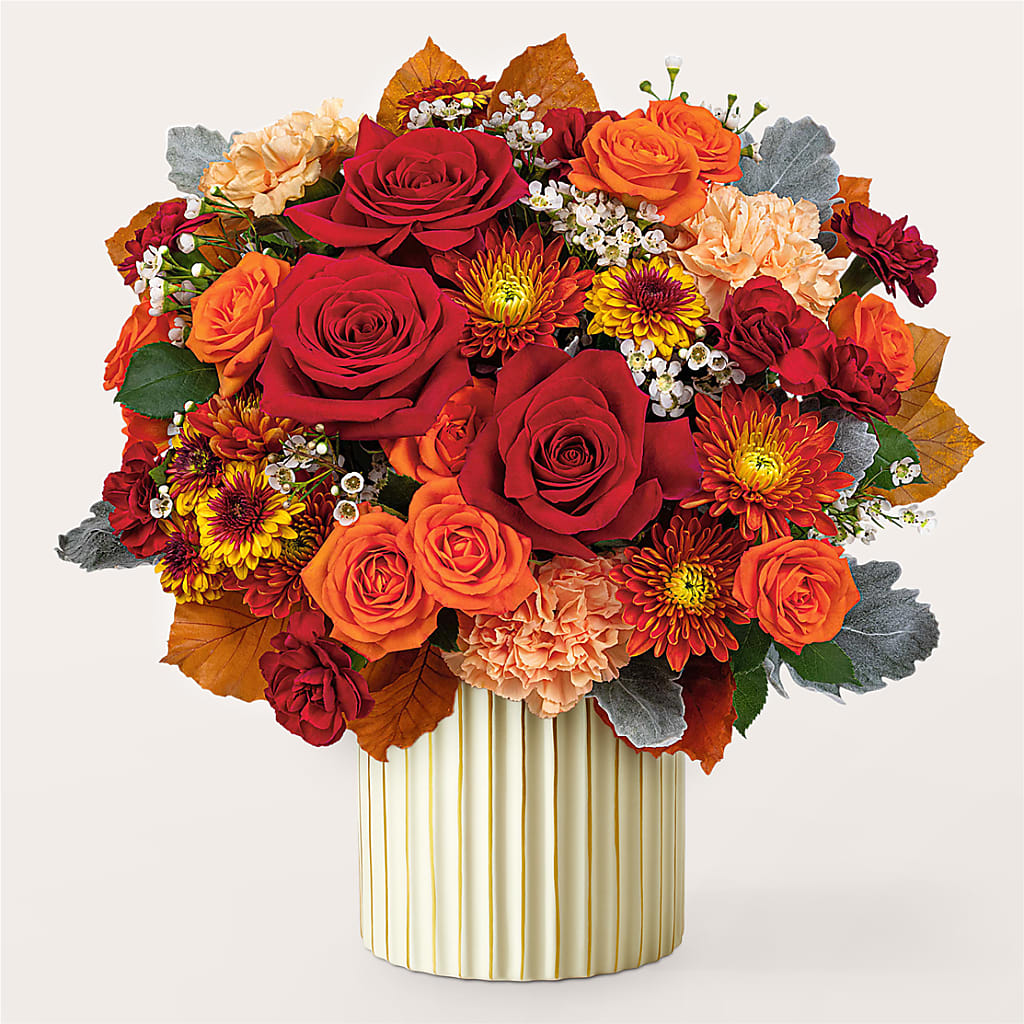 Merlot Bouquet with Ivory Vase – BELKY'S FLORIST, Rock Hill SC