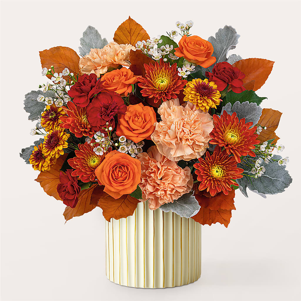 Merlot Bouquet with Ivory Vase – BELKY'S FLORIST, Rock Hill SC